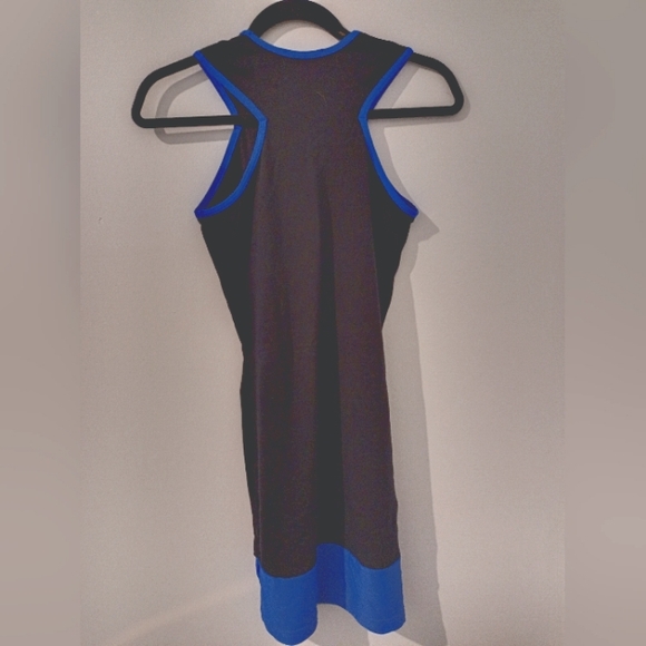Limedrop Vintage Bodycon black and blue Mini dress Size 8 - Picture 4 of 9